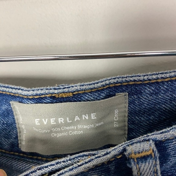 Everlane The Curvy 90s Cheeky Straight Jeans Womens 27 Crop Blue Organic Cotton - Picture 3 of 8